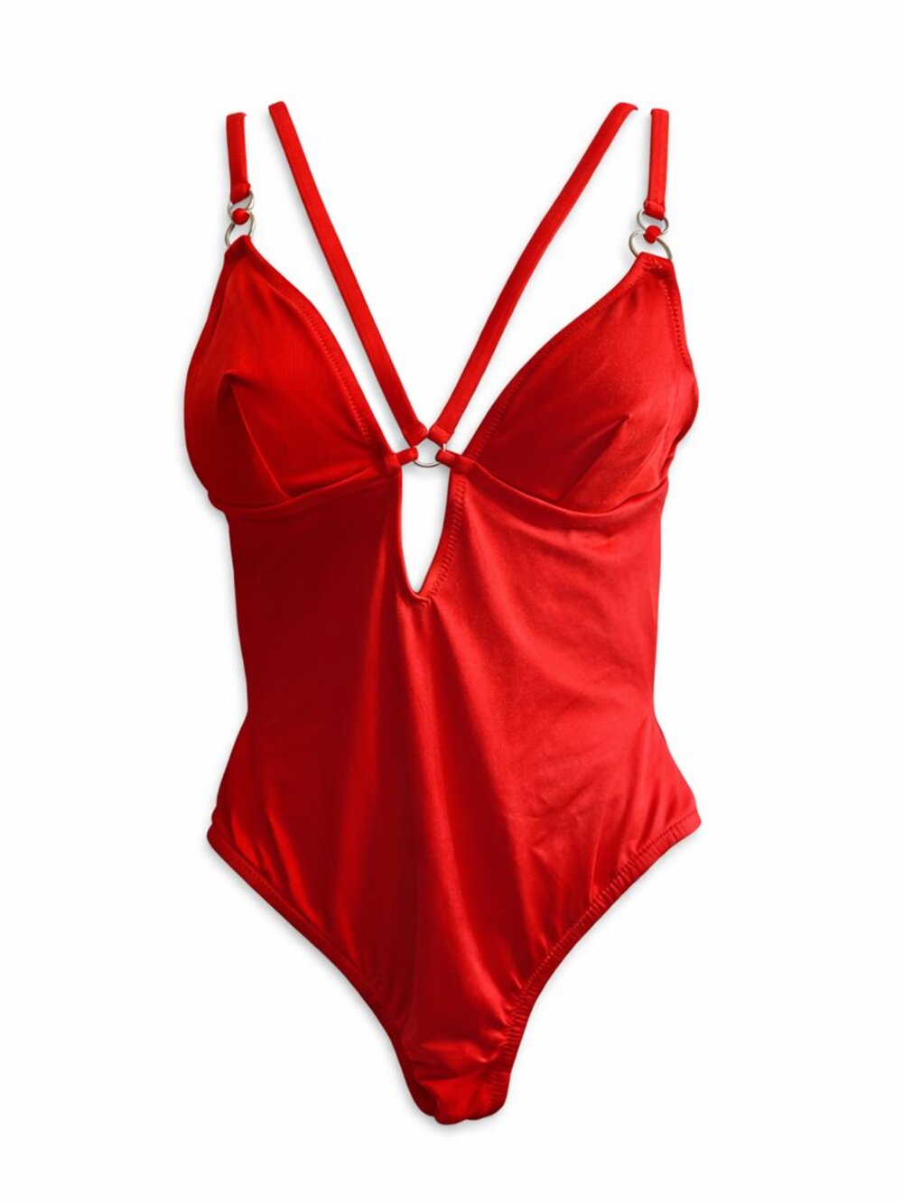 Victoria’s Secret Red Cutout Ring One‑Piece Swimsuit L